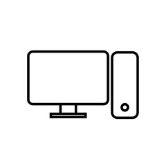 Personal computer line icon design