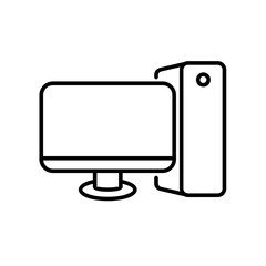Personal computer line icon design