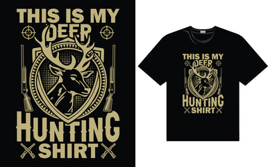 Hunting shooter legend pine deer vintage t-shirt design