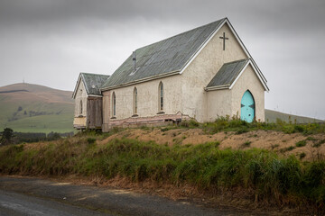 Abandoned Church, Clinton, Southland, New Zealand - obrazy, fototapety, plakaty