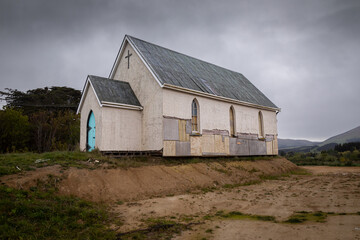 Fototapeta na wymiar Abandoned Church, Clinton, Southland, New Zealand