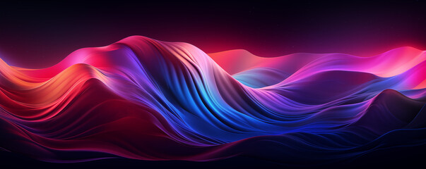 Obraz premium Abstract 3D wave blue, purple, pink wavy background. Lines and stripes glowing neon futuristic mobile banner. Modern digital effect , dynamic energy flow graphic resource by Vita