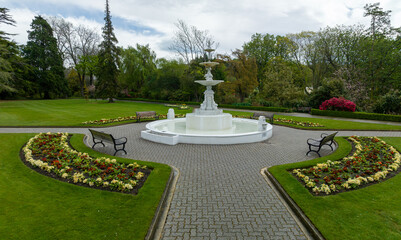 Fountain in the Oamaru Public Garden, Otago, New Zealand