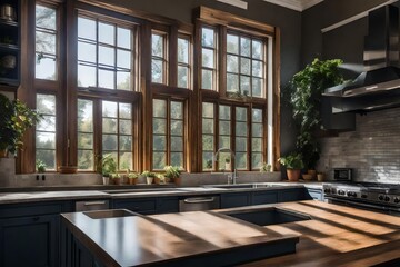 Natural light is often desirable in a kitchen, and windows can also provide ventilation.