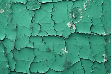 Obraz premium cracked green cement texture background. generative ai
