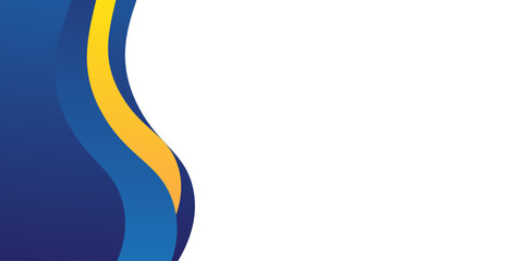 wave blue and yellow background vector illustration