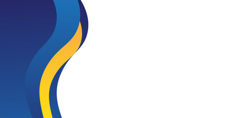 wave blue and yellow background vector illustration