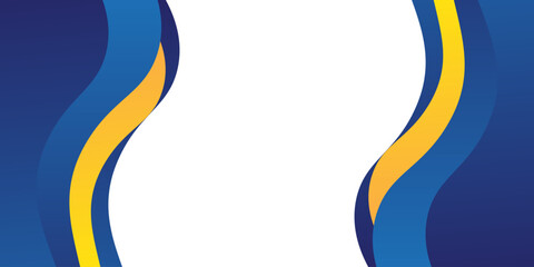 wave blue and yellow background vector illustration