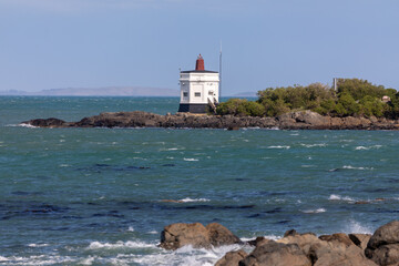 Fototapeta na wymiar Lighthouse beacon in Bluff, Southland new Zealand