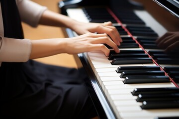 Obraz premium 女性ピアニストの演奏イメージ05