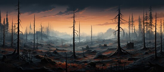 burned forest viewpoint