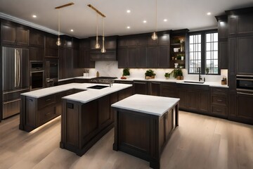 The layout and design of a kitchen can vary widely based on the size of the space, the preferences of the homeowner, and cultural influences. Whether it's a compact apartment kitchen or a spacious gou - obrazy, fototapety, plakaty