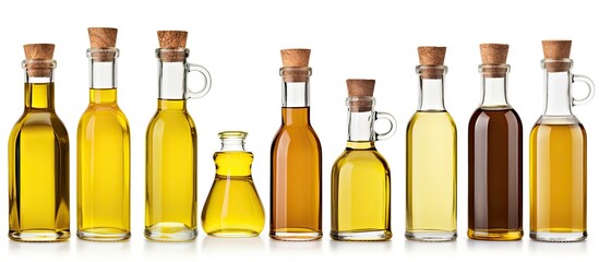 Olive oil isolated on white background with clipping path.