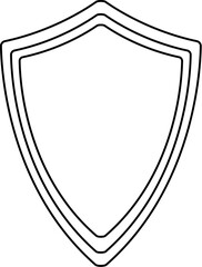 shield Line/Outline Vector Illustration and Icon