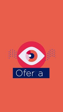 animacion para redes sociales de oferta en fondo naranja