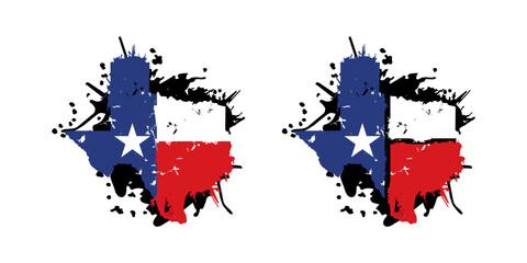 Texas Map With Flag Grunge Design Illustration vector eps format , suitable for your design needs, logo, illustration, animation, etc.