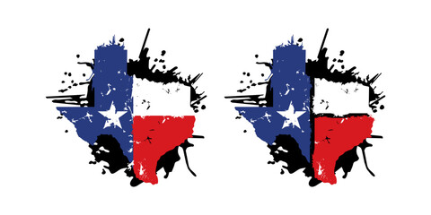 Texas Map With Flag Grunge Design Illustration vector eps format , suitable for your design needs, logo, illustration, animation, etc.