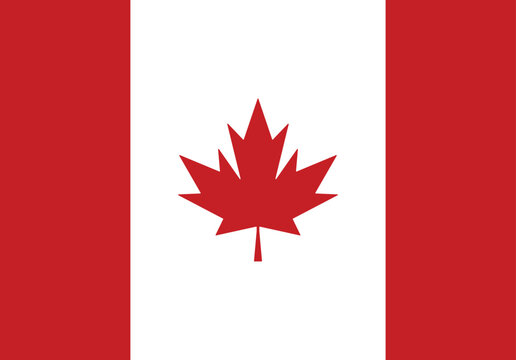 High detailed vector flag of Canada.