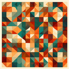abstract geometric background Abstract geometric pattern design in retro style. Vector illustration.