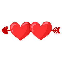 Happy Valentine's Day clipart, Love you, love text 