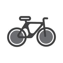 Bicycle icon vector illustration, bike bycicle isolated on white background, flat style mountain sport moving, offroad cycle sport clipart graphic
