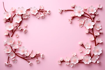 pink sakura on background