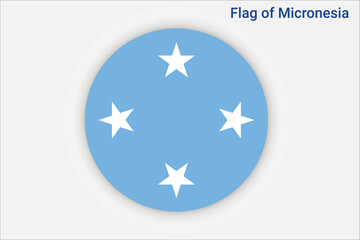Obraz na płótnie Canvas High detailed flag of Micronesia. National Micronesia flag. Oceania. 3D illustration.