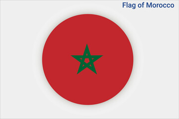 High detailed flag of Morocco. National Morocco flag. Africa. 3D illustration.