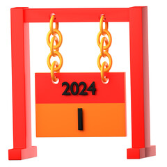calender new year day  icon isolated on the white background