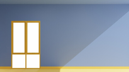 Window 3d render illustration copy space background