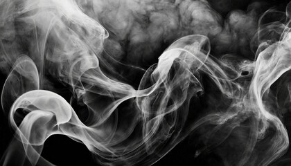 Real smoke photo black background stock image