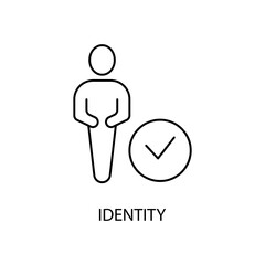 identity concept line icon. Simple element illustration.identity concept outline symbol design.