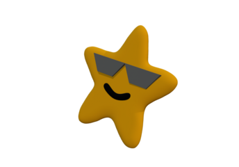 3d golden star