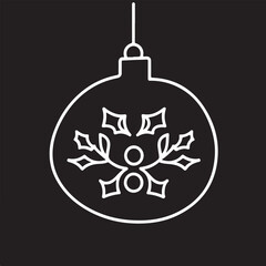 Fototapeta premium Simple vector drawing of a New Year's ball