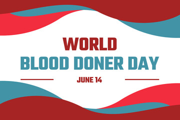 World Blood Donor Day wallpaper design in red color with traditional border design
