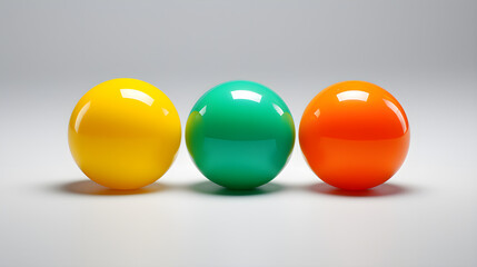 Colored balls on a light background