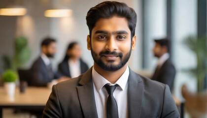 Fototapeta premium Leadership Presence: Confident Corporate Manager in India