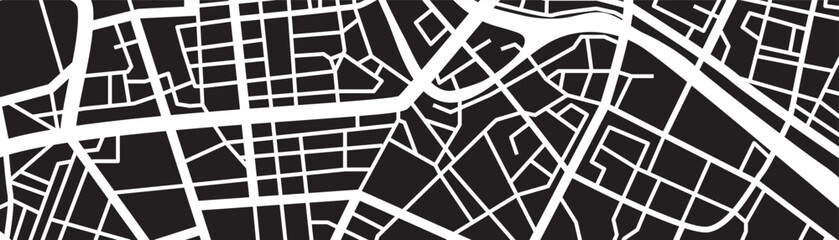 Plan of a city. Night scene of aerial view of the city. Urban planning background design. Blank urban imagination map.