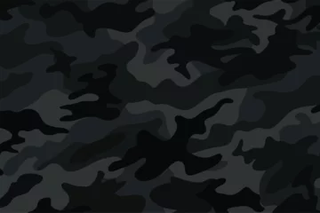 Tuinposter military camouflage seamless pattern vector design  © Design World