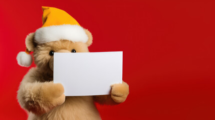 Obraz premium chrismas bear letter background