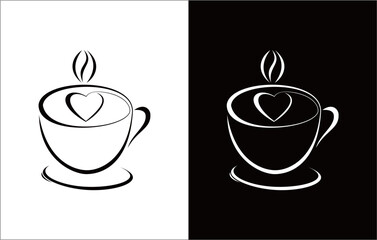 coffee cup icon logo vector illustration