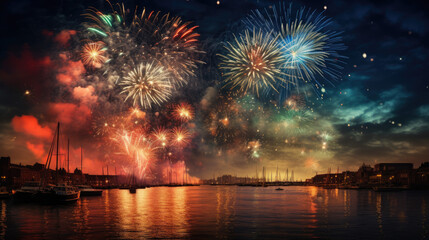 happy new year New Year's Day Fireworks