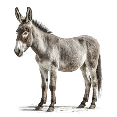 Obraz premium donkey looking isolated on white