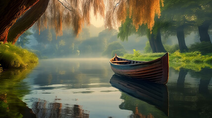 boat on the lake