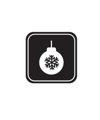 Obraz premium christmas ball button icon, vector best flat icon.