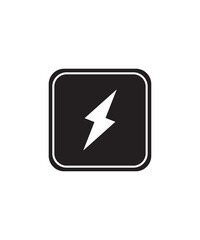electricity button icon, vector best flat icon.
