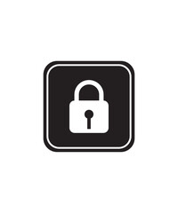 lock button icon, vector best flat icon.