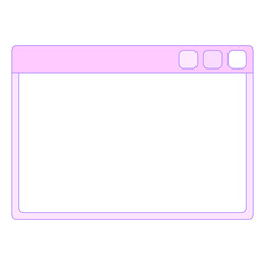 レトロなブラウザウインドウ♪PNG