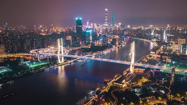 Aerial photography of Shanghai city scenery
