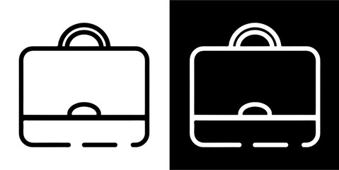Bag, briefcase, business icon. Common Material Design. Business icon. Black icon. Black logo. Line icon.